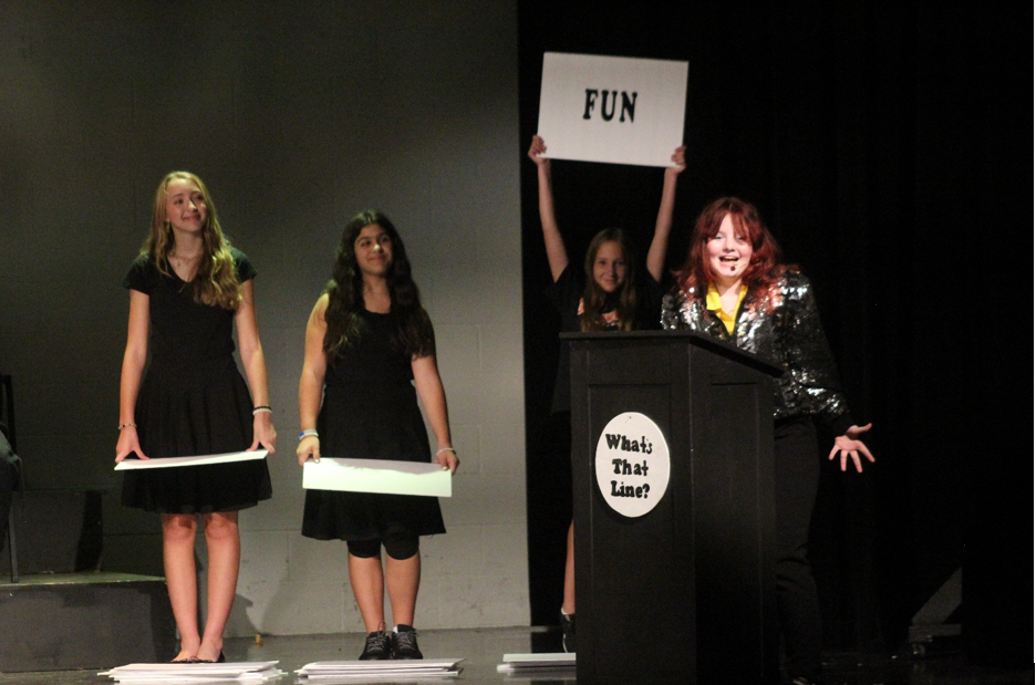 Reese Lindsey, 7th grade, hosts a game show.